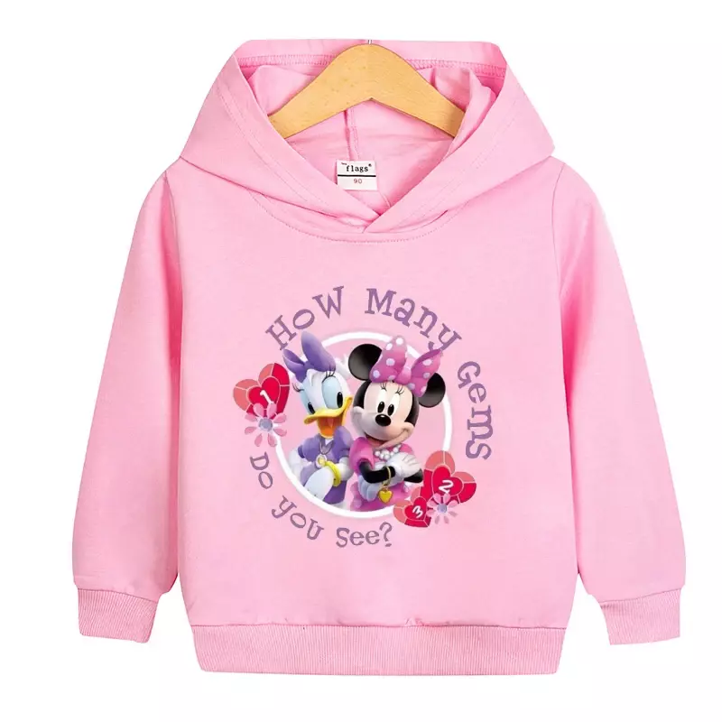 Disney Minnie 1-12 Jahre Baby Mädchen gefroren Hoodies Sweatshirts Mädchen Hoodies Kinder Cartoon Hoodie Sweatshirt Tops Baby kleidung