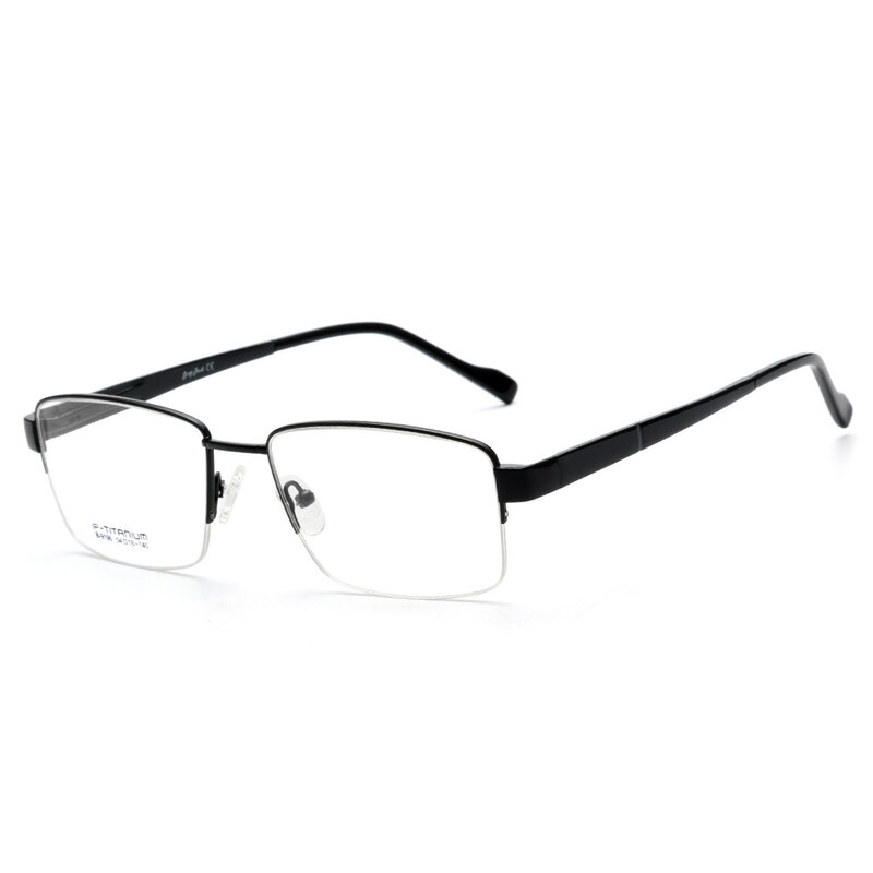 54mm męskie okulary optyczne czysty tytan krótkowzroczność nadwzrokowa progresywna recepta pół kwadratowa biznesowa wiosenna świątynia