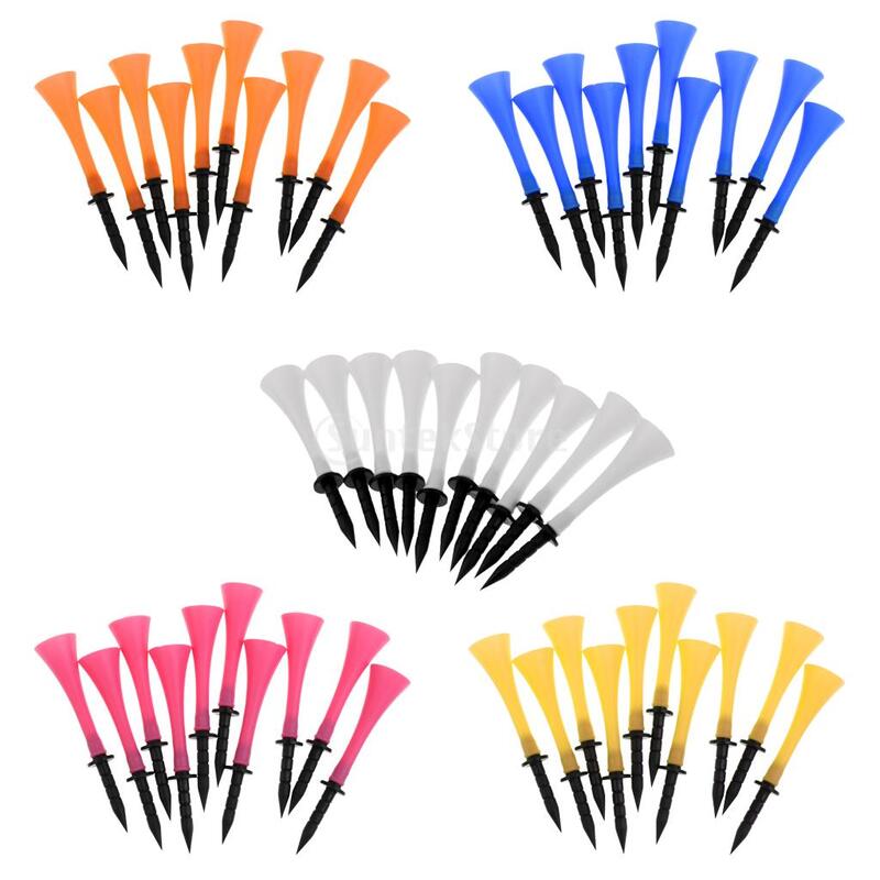 10 Pieces 83mm Height Rubber Golf Tees Golfer Training
