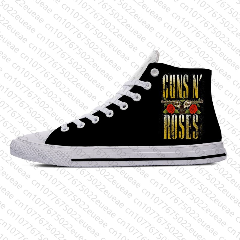 GUNS N ROSE Rock Band Heavy Metal Fashion Funny Casual Cloth Shoes High Top Lightweight Breathable 3D Print Men Women Sneakers
