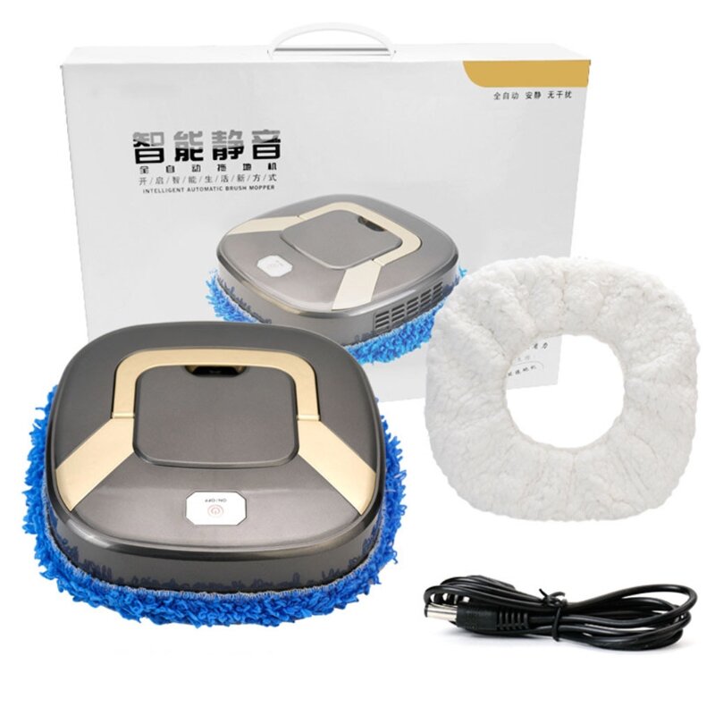 Household Floor Mop USB Rotary Vacuum Cleaner Wet and Dry Sweeping Machine Robot New Dropship