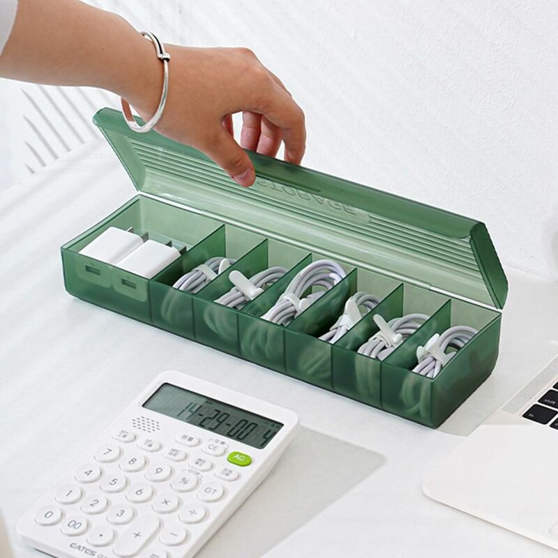 Box Home Office Supplies Headset Line Stationery Cable Organizer USB Cable Container Cable Storage Box Desktop Storage Box