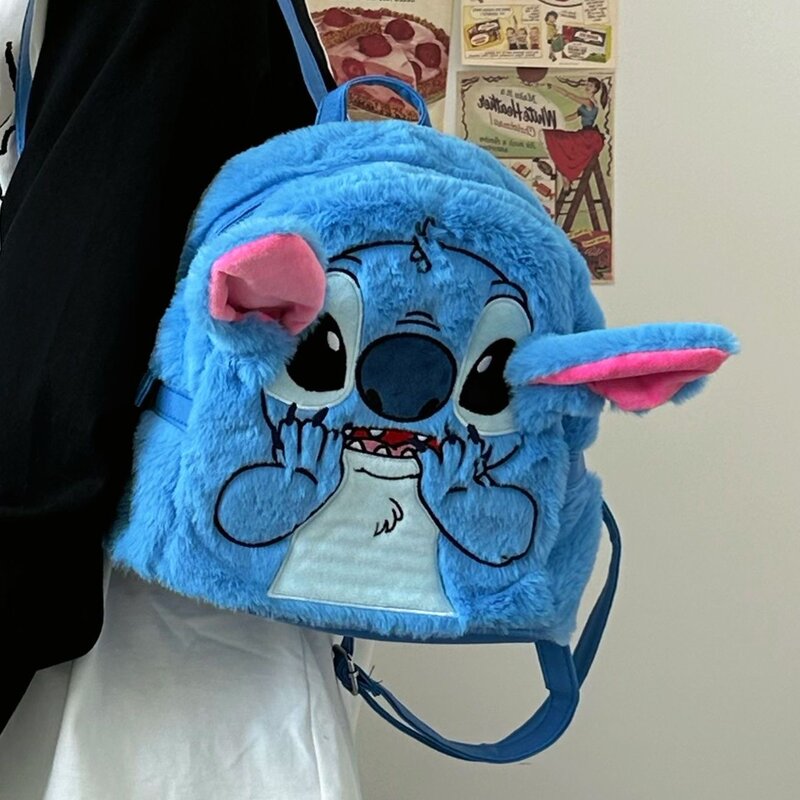 Новый детский рюкзак Disney с мультяшным стичем, миниатюрная школьная сумка, симпатичная сумка через плечо для девочек и мальчиков