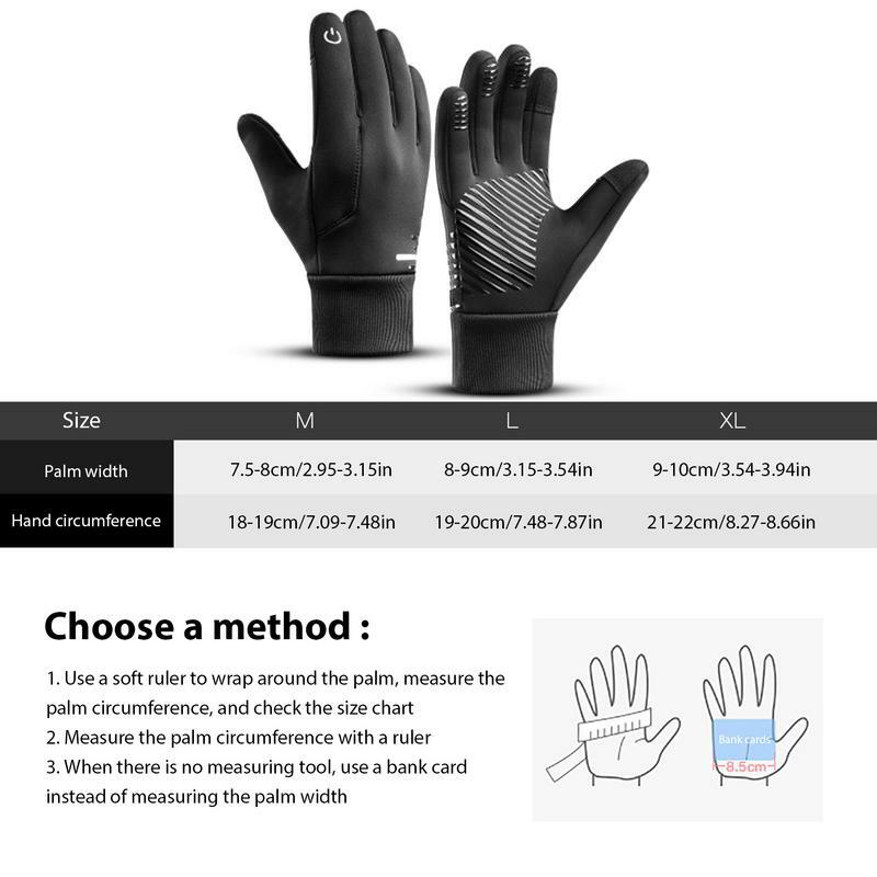 Warm Cycling Gloves Non-Slip Winter Ski Gloves For Outdoor Cycling Wear-Resistant Shock Absorbing Bike Gloves Cold-Resistant