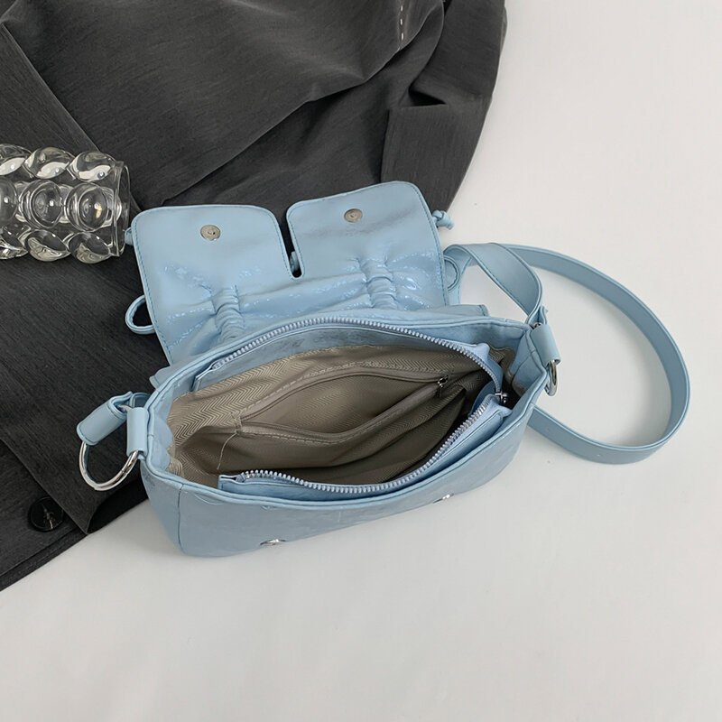 High Quality Pu Leather Crossbody Bags for Women Luxury 2024 Y2k Korean Fashion Underarm Shoulder Bag Female Armpit Handbags