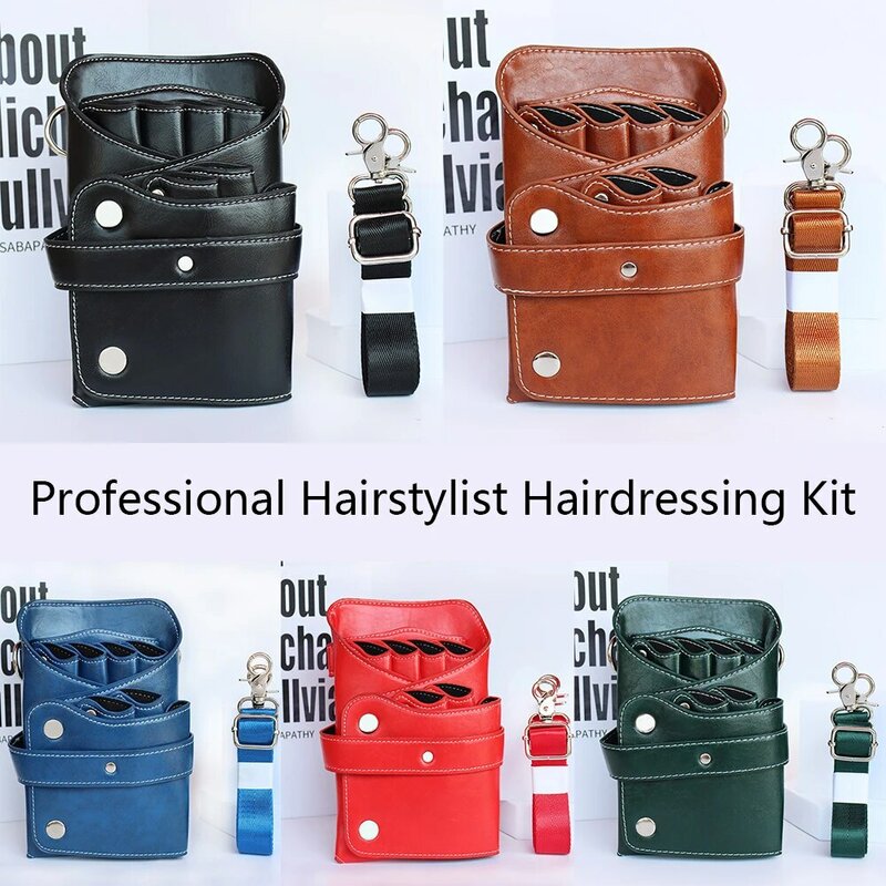 Professional Vintage Unisex Hairdressing Scissor Bag Barber Kit Fashion Hairstylist Multifunctional Crossbody Belt Bag