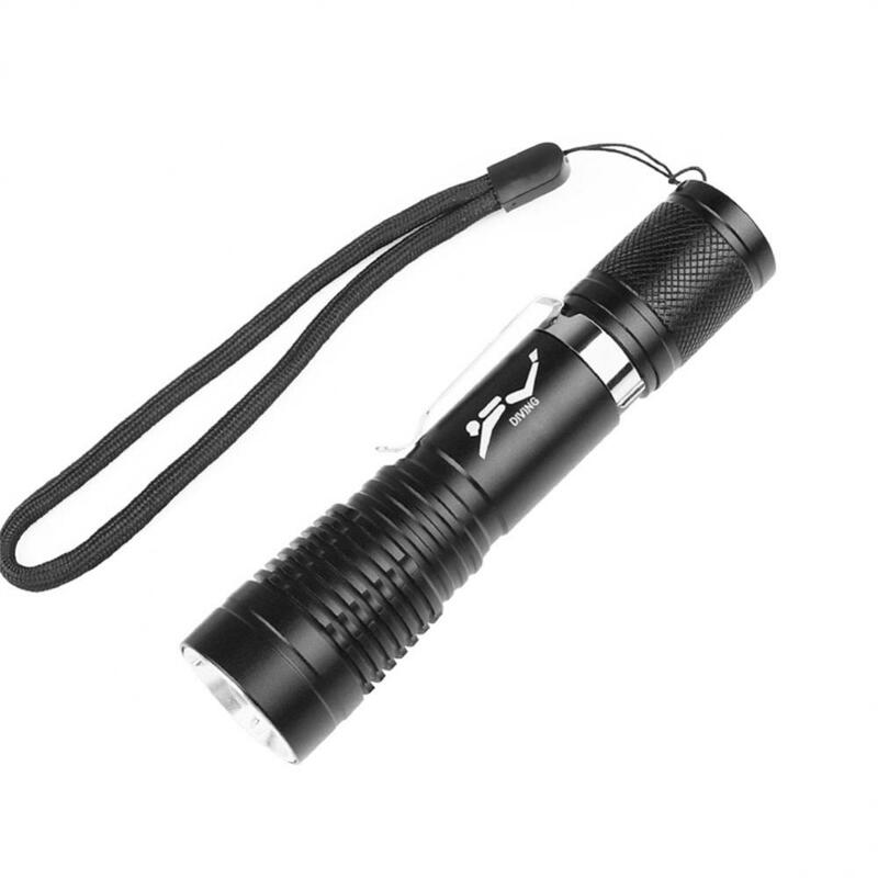 1~5PCS Flashlight LED Waterproof scuba Diver Diving Flashlight underwater Flash Light camping With clip and handstrap