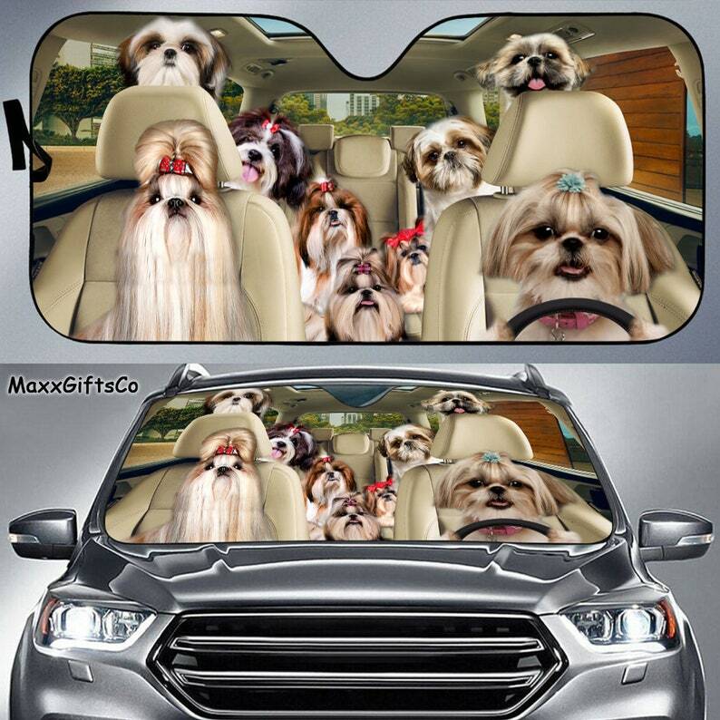 Автомобильный солнцезащитный козырек Shih Tzu, лобовое стекло Shih Tzu, семейный автомобильный козырек для собак, Аксессуары для автомобилей Welsh Terrier, подарки для любителей Shih Tzu, Ca