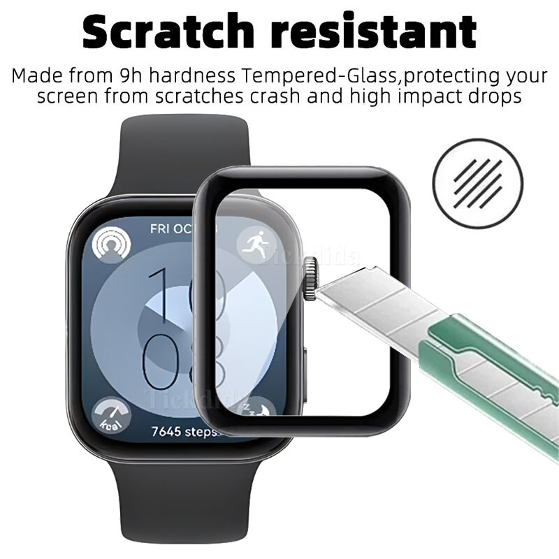 Kaca Tempered lembut untuk jam tangan Huawei Fit 3 Film pelindung untuk Huawei Fit 3 aksesori pelindung layar cangkang