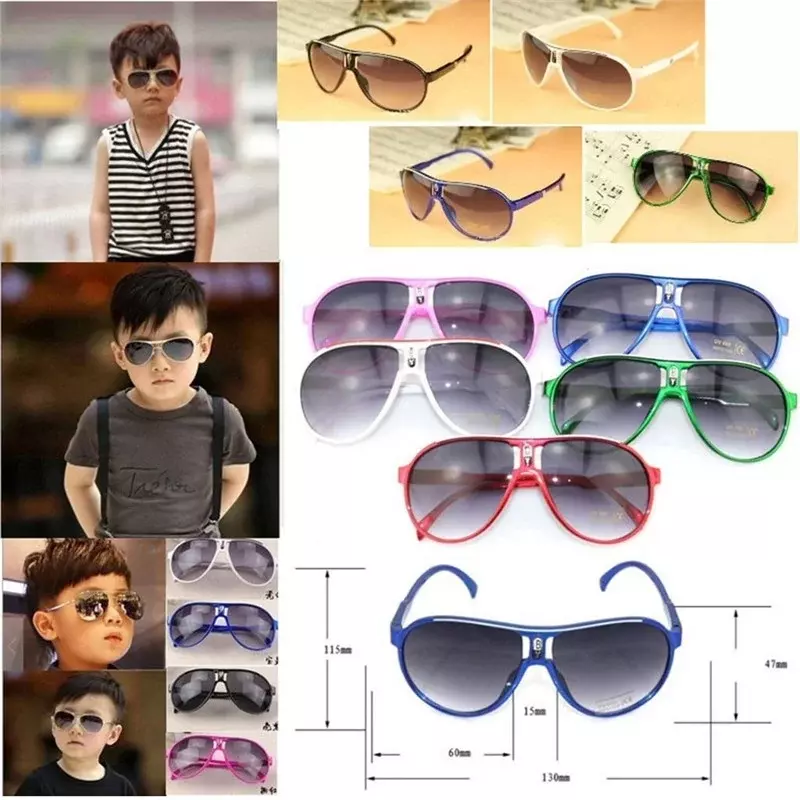 Child Cool Children Boys Girls Kids Plastic Frame Sunglasses Goggles