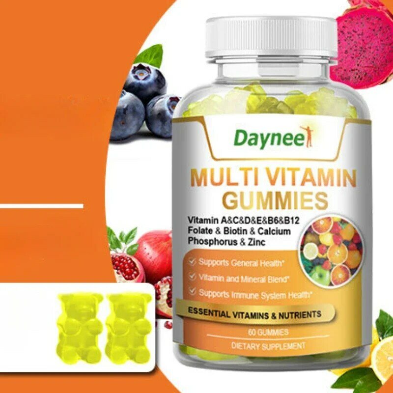 Multi vitamin gummies aumenta l'appetito promuove lo sviluppo del cervello integratori nutrienti promuovono l'assorbimento proprietà antiossidanti