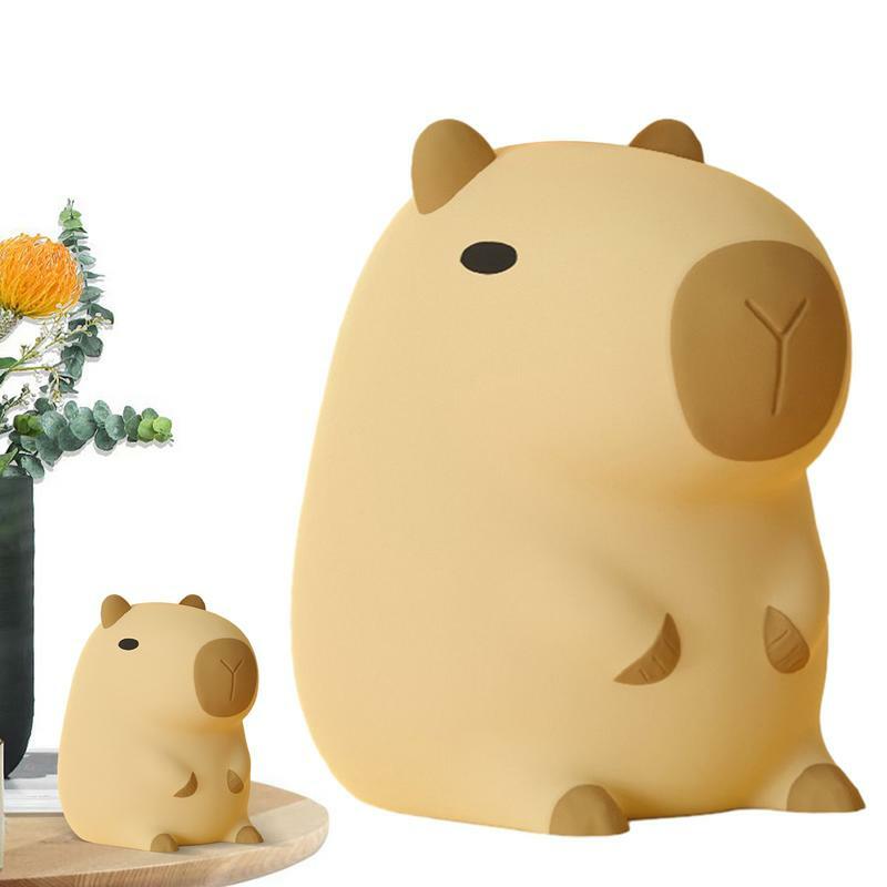 Capybara-Lámpara de silicona con forma de Animal, luz nocturna, bonita lámpara táctil para habitación de niños, sala de estar, dormitorio, decoración del hogar, regalos