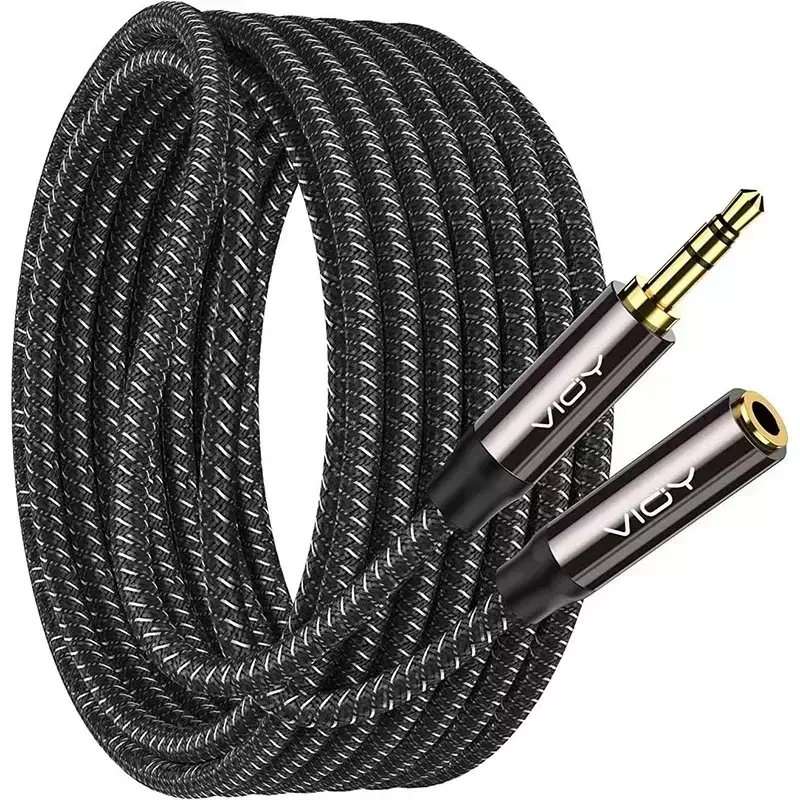 Cable de Audio estéreo AUX de 3,5mm, Cables de extensión de auriculares macho a hembra para auriculares, IPad, teléfono inteligente, tableta, reproductor multimedia, Etc.