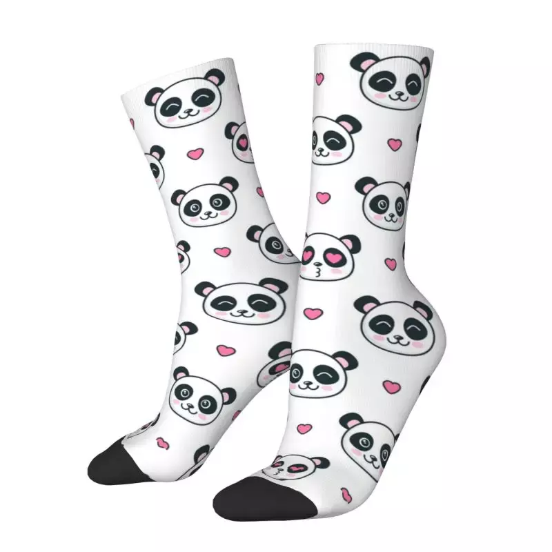 Модные Мультяшные носки в стиле унисекс с изображением панды медведей и сердец