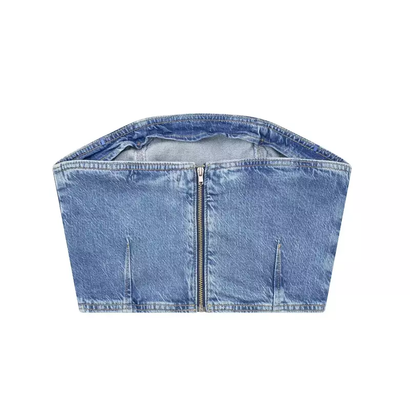 Fato de saia jeans de duas peças feminino, jaqueta curta de palhaço, design dupla divisão, moda casual, novo, 2024