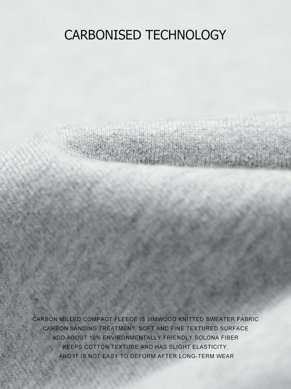 SIMWOOD-sudaderas de gran tamaño para hombre, jerséis de tela giratoria, compactos, carbonizados, 2024g, Primavera, 390