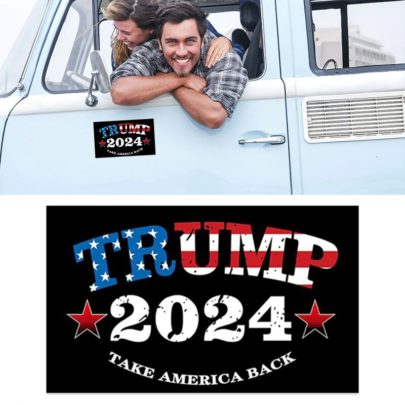 Autocollant «Make America Great Again» en vinyle, 10 pièces, autocollant réfléchissant, drôle, pare-chocs, décor pour voiture, pour les élections impériales, 2024