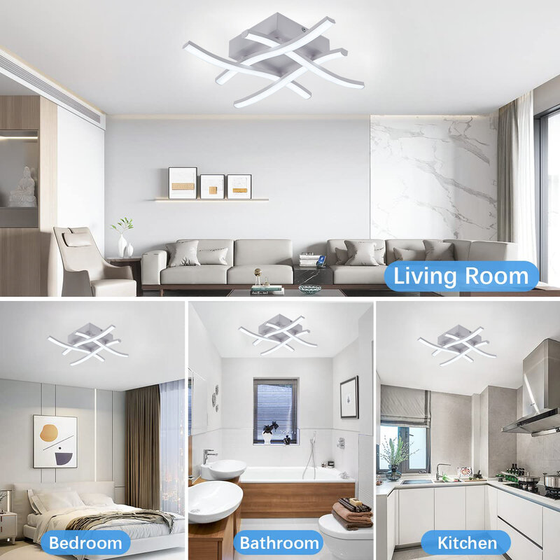 Luces de techo Led modernas, iluminación de techo de 24W, lámpara de AC90-260V para habitación, decoración de sala de estar