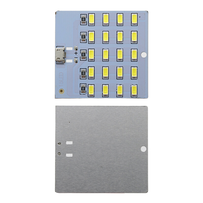 لوحة إضاءة LED صغيرة USB بيضاء ، ضوء ليلي للطوارئ ، 5730 ، مصلحة الارصاد الجوية ، 5 فولت ~ 470mA ، 430mA