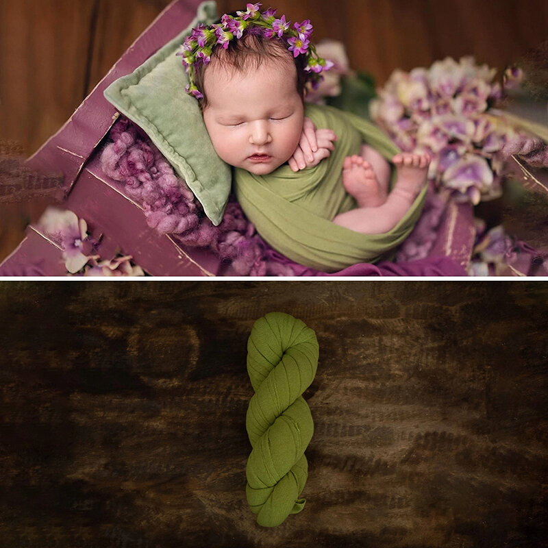 Newborn Photography Props Wrap Swaddle Wrap Soft Silky Bamboo Muslin Swaddle Blankets for Newborn Boys and Girls