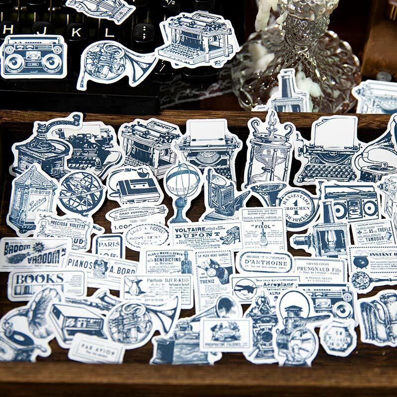 Pegatinas de etiquetas de papel DIY, decoración creativa y fresca de la serie del Capítulo de ayer, 8 paquetes por lote