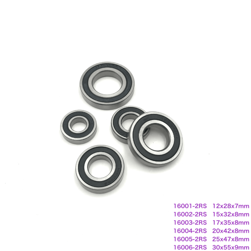 1-5pcs/Lot 16001-2RS ，16002-2RS ，16003-2RS ，16004-2RS ，16005-2RS ，16006-2RS RS Rubber Sealed Deep Groove Ball Miniature Bearing