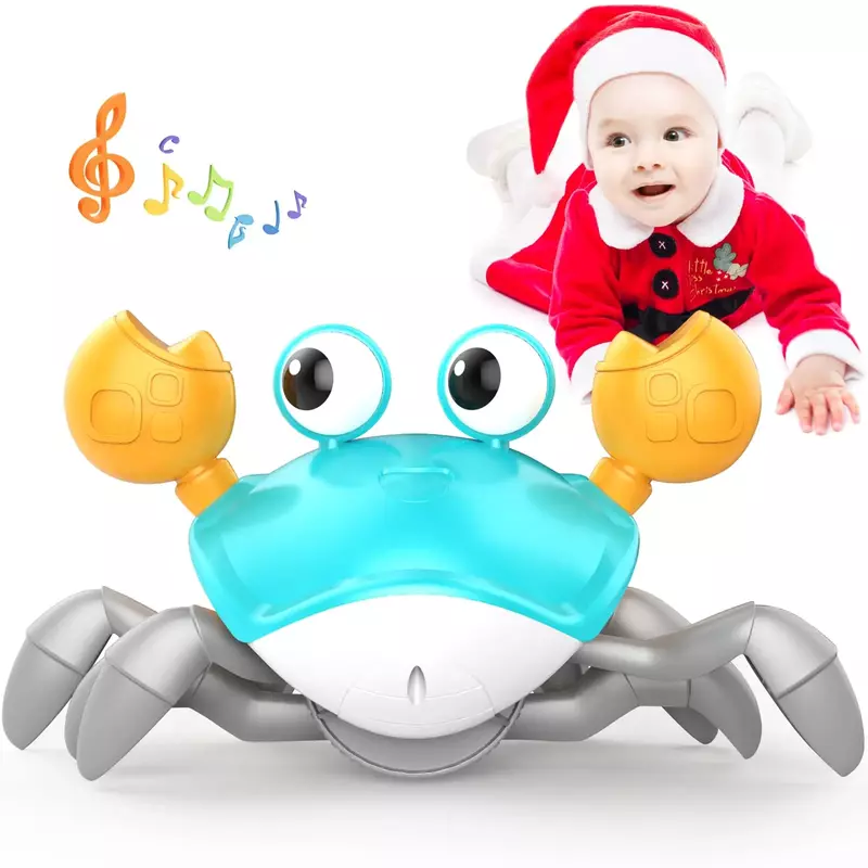 Crawling Crab Toy Infant Tummy Time Baby Toys Fun Interactive Dancing Walking Moving Toy Babies Sensory Induction Crabs