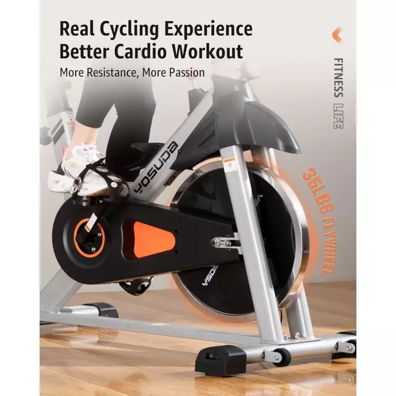 Ukryta hamulec motocyklowy rowerowa YOSUDA/magnetyczny rower stacjonarny rowerowy z mocowaniem na iPada i poduszką wygodne siedzisko