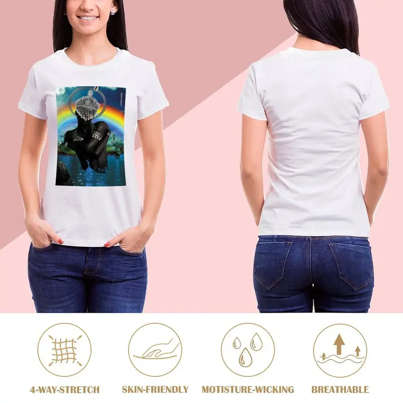 Camiseta feminina Oxumarro, roupas engraçadas de verão, 2022