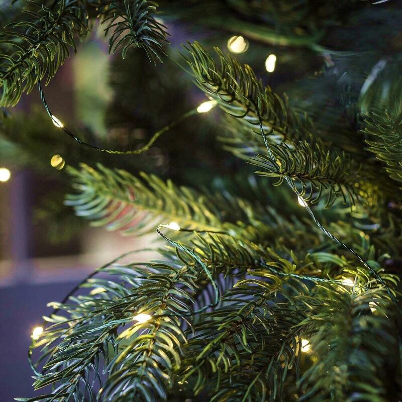 พวงมาลัยไฟเส้น LED สีเขียวหลอดไฟประดับแบบสายยาว200เมตรสำหรับงานปาร์ตี้กลางแจ้งคริสมาสต์ในบ้านปีใหม่