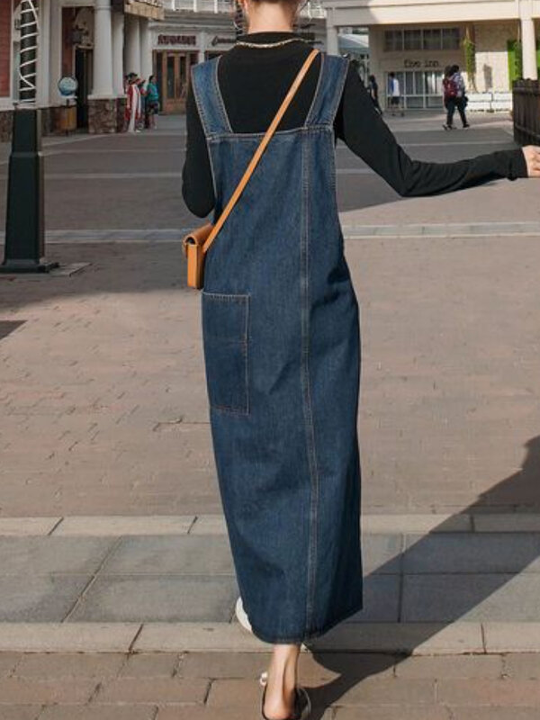 2 sztuki komplety damska dżinsowa sukienka Midi solidna temperament t-shirty w stylu Vintage jesienne wakacje seksowna odzież estetyczna mniejszość codzienna