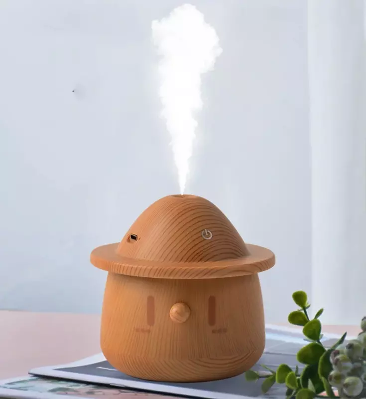 Diffusore di aromi aromaterapia diffusore di olio essenziale USB umidificatore ad ultrasuoni creatore di nebbia per uso domestico con umidificatore in legno a LED da 150ML