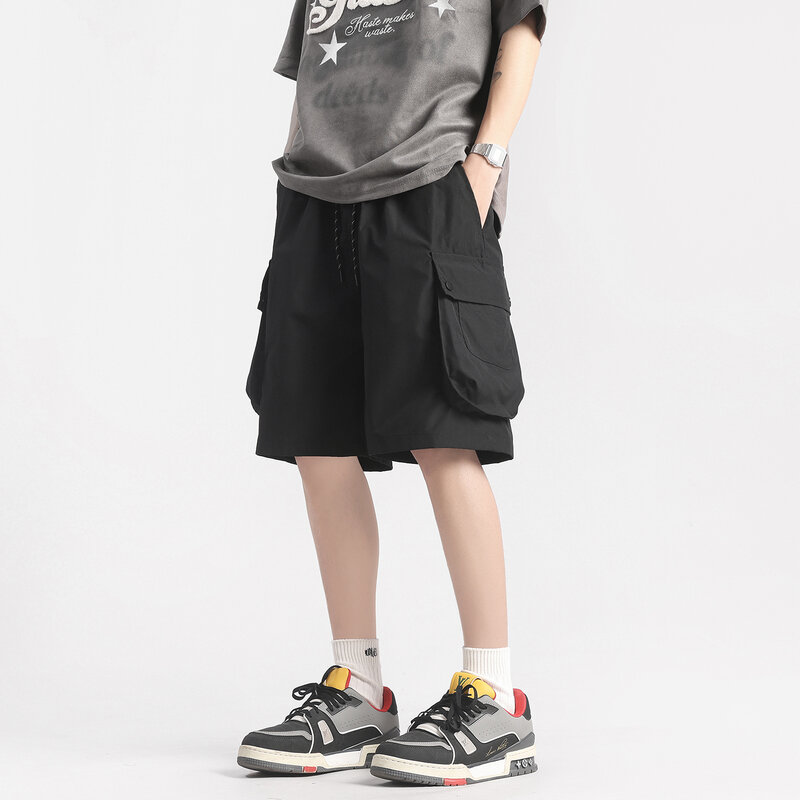Pantalones cortos de moda para hombre y mujer, Shorts Cargo con bolsillo lateral, ropa de calle coreana, informales, talla grande 5XL