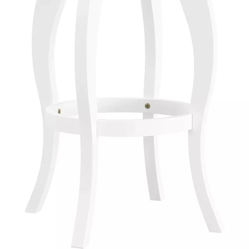 Bar stool wooden swivel high stool, 30.5" tall, white