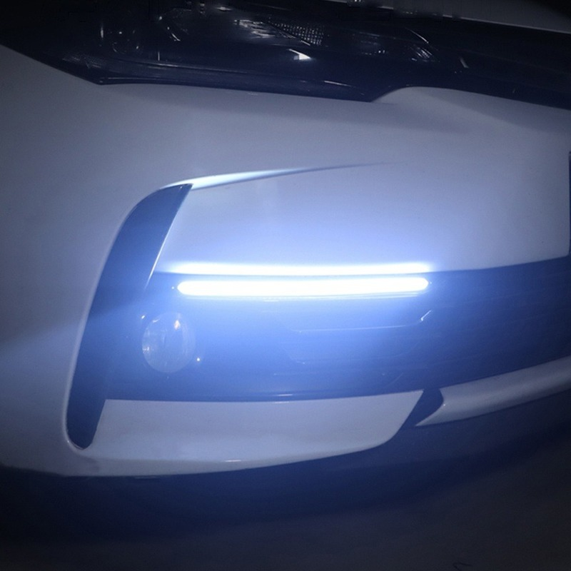 2 sztuki światła dzienne LED reflektor samochodowy wodoodporny sekwencyjny przepływ żółty kierunkowskaz biały lub zewnętrzny światło do jazdy dziennej RGB