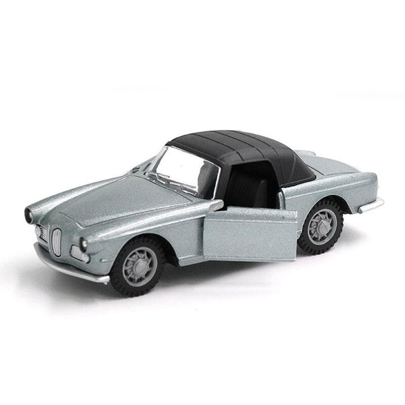 Model mobil olahraga paduan 1:36, mainan logam Abs kendaraan klasik Retro hadiah simulasi Model mobil anak T1v5