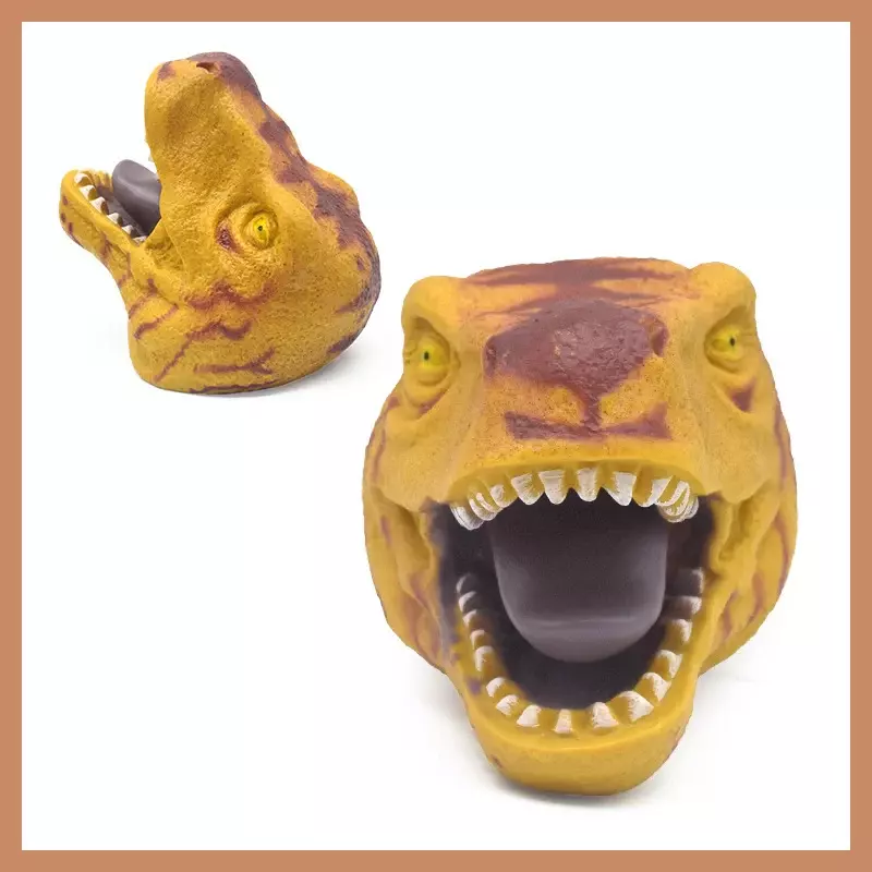 Fantoche de mão de dinossauro de borracha macia, Brinquedos interativos, Tiranossauro Rex Hand Puppet, Horror Props, 1 pc