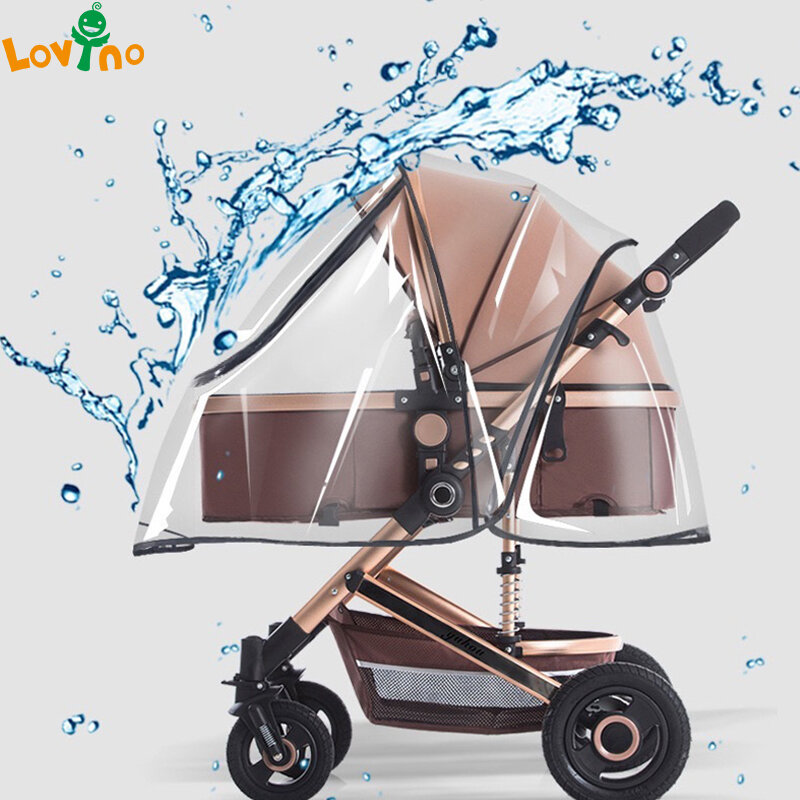 Универсальный чехол от дождя для детской коляски, портативный водонепроницаемый дождевик для прогулок, ветрозащитный чехол, аксессуары для дождливой коляски