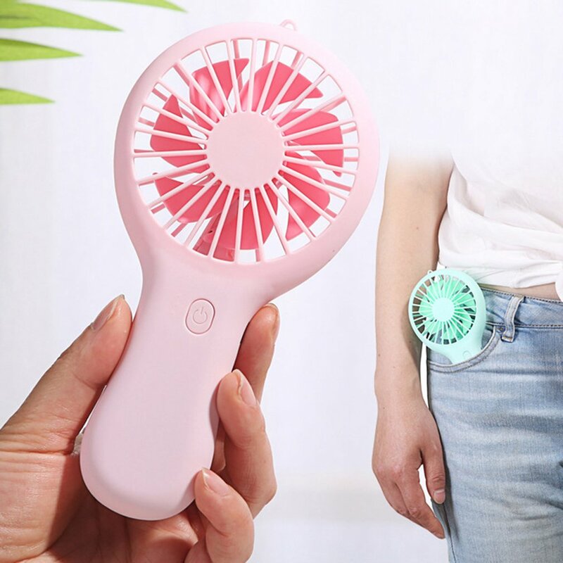 1 Pc Mini Portable Handheld Fan USB 3 Speed Wind Power Fan Quiet And Convenient Fan For Student Office Outdoor 4 Color Optional