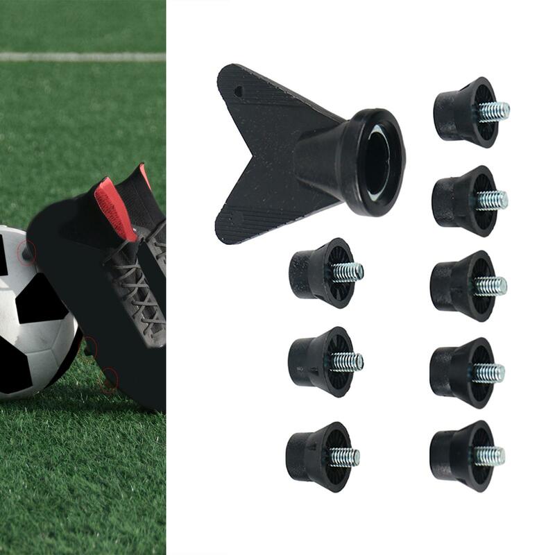 12x Football Boot Studs M5 Threading Screw with Wrench Comfortable Turf Soccer Shoe Spikes for Indoor Outdoor Sports Training