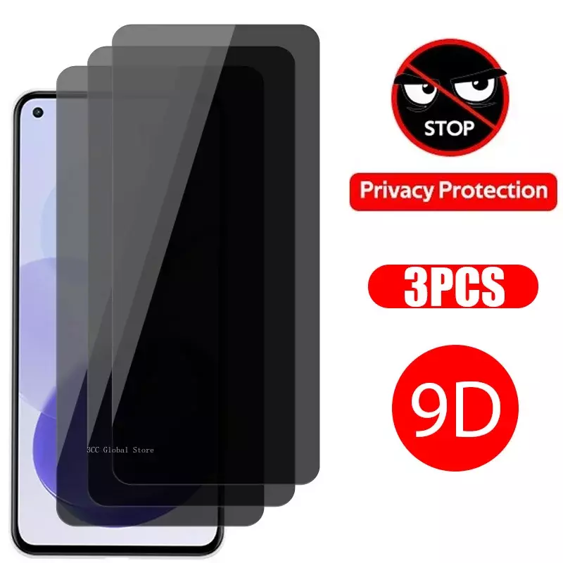 Protector de pantalla de vidrio templado antiespía para Xiaomi, 14, 13 Pro, 12T, 11T Pro, Poco M4, X3, X4, X5 Pro, F3, F4, 3 unidades