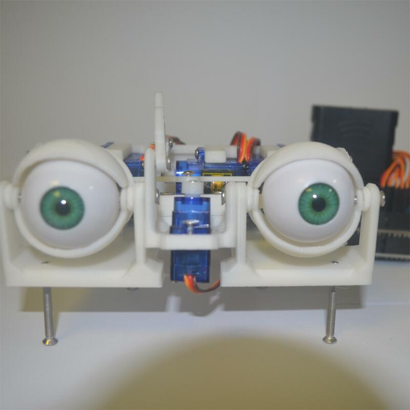 Ojo robótico SG90 para Robot Arduino, Kit de bricolaje, ESP32/UNO, código de código abierto, Control de PS2, Ojos de Robot programables, impresión 3D