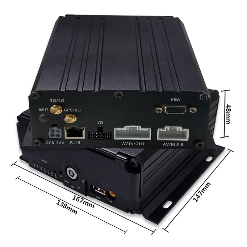 Hotsale 1080P 4G GPS Real Time เครื่องบันทึกภาพ8ช่อง AHD มือถือ HDD DVR พร้อมรีโมท