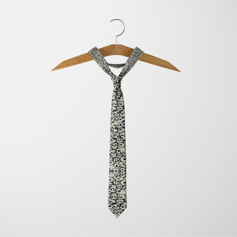 Gravatas impressas caveira para homens, gravata de pescoço groomsmen, gravata casual, acessórios para casamento, nova moda, 8cm de largura