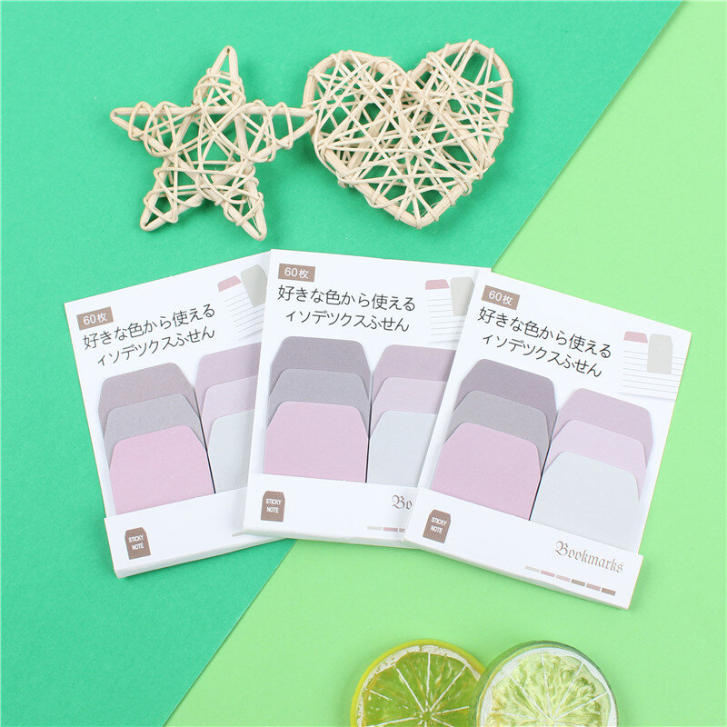 Kawaii Heart-shaped Cute Animal Series Sticky Notes Student Message Stickers N Times Sticky Note Book School Label Stationery