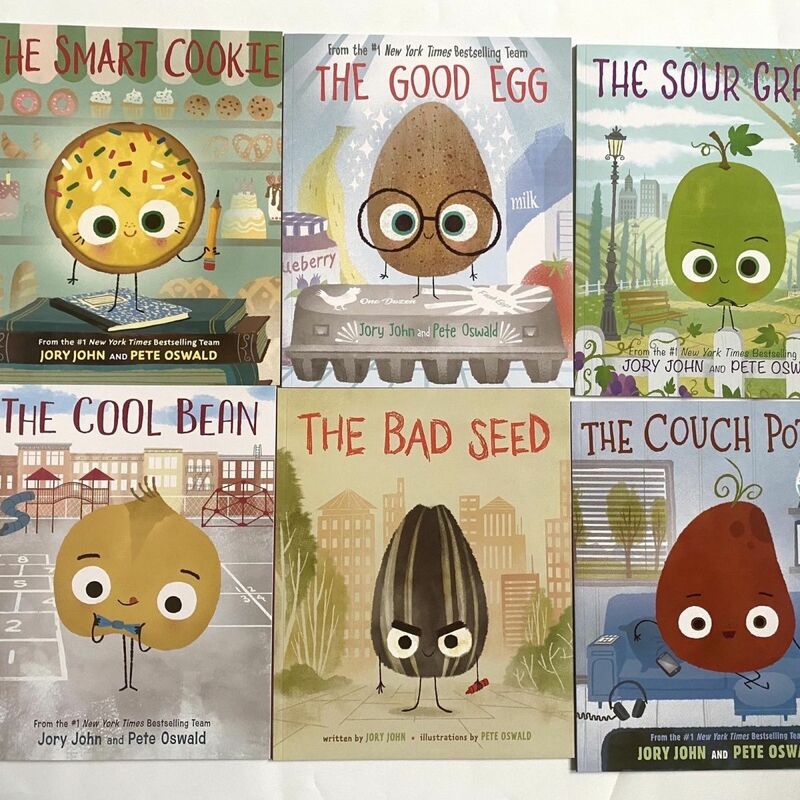 6 Books The Smart Cookie Bad Seed Good Egg Couch Potato Cool Bean English Picture Book Storybook Children Education Kids Reading