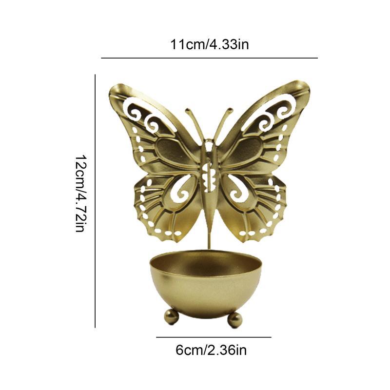Metal borboleta castiçal, suporte do ferro, decoração home, ornamentos, artesanato, suprimentos de jantar
