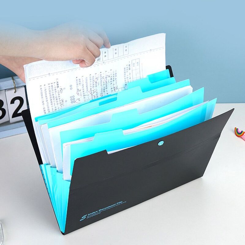 A4 A4 File Folder Portable Large Capacity Waterproof File Storage Bag Multi-layer Archives Bag Office