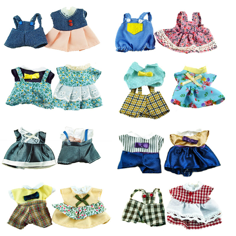 1/12 wald Familie Nette Plüsch Hase Kleidung Für Puppen 9cm Mini Rentier Haus Zubehör Mode Kleid Up Puppenhaus Mädchen geschenke