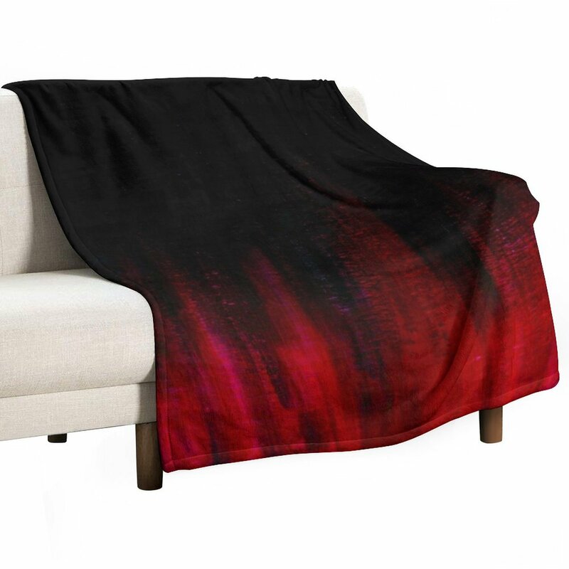 Rote und schwarze abstrakte Decke Sommer Bettwäsche Decken schwere Decke Cosplay Anime flauschige zottelige Decke